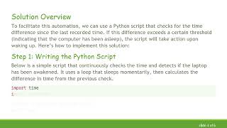 How to Automatically Run a Python Script When Your Computer Wakes from Sleep