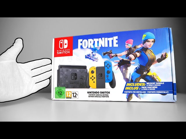 Nintendo Switch Fortnite Console Unboxing [Special Wildcat Bundle YouTube