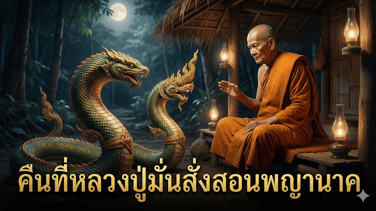 คืนที่หลวงปู่มั่นสั่งสอนพญานาค | เรื่องจริงลึกลับริมโขง | ธรรมะพระธุดงค์