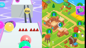 Satisfying mobile games Ball run 2048 vs count master gameplay #androidgames #gaming #mergegames