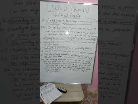 Class 11 English(health
