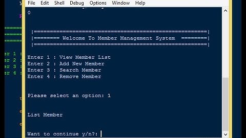 Simple Member Management System in Python