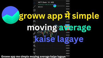 Groww app me simple moving average kaise lagaye | groww app me moving average kaise lagye