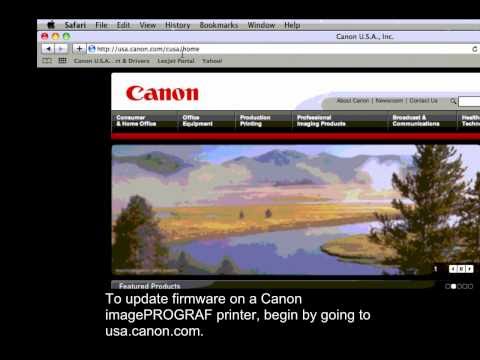 Canon iPF Printers - Updating Firmware - Mac