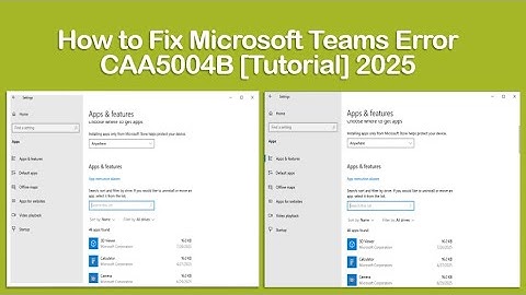 How to Fix Microsoft Teams Error CAA5004B [Tutorial] 2025
