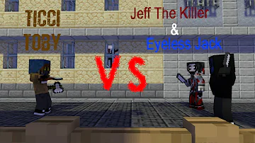 Jeff the Killer & Eyeless Jack vs Ticci Toby & Slenderman [Minecraft Battle Animation]