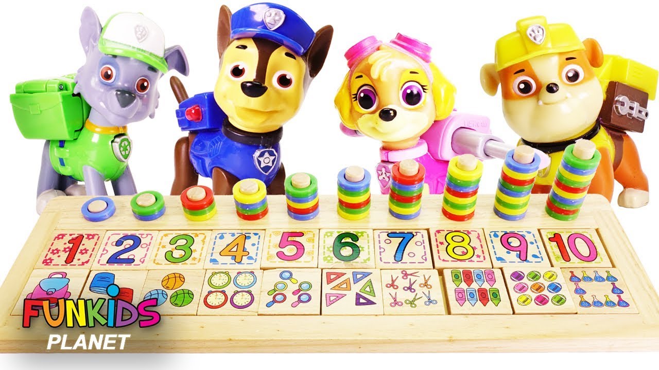 learn colors numbers with puzzle toys abc for kids paw patrol