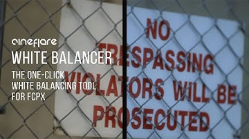 White Balancer - Fast White Balance - Plugin Effects Animations Titles for FCPX - Cineflare