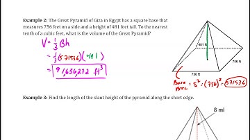 10.7 Volume of a Pyramid - Video Lesson