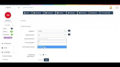 How to create inventory in tracmor