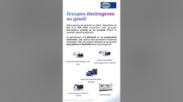 Présentation Groupes Électrogènes FG Wilson 2021