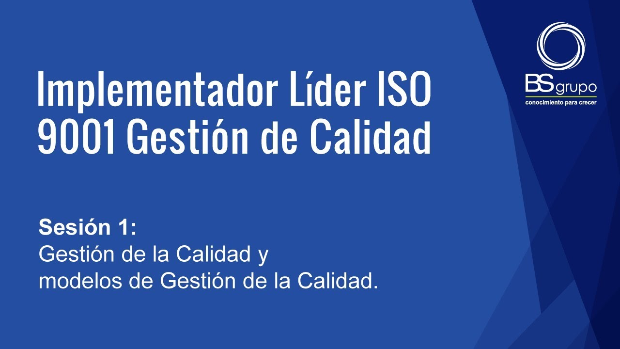 Gestión de la Calidad y modelos de Gestión de la Calidad - YouTube