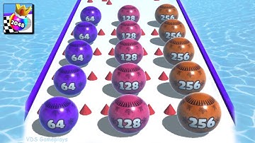 Ball Merge 2048 ! Ball Run Game All Levels Gameplay (79-83) android, iOS by@VDSGameplays