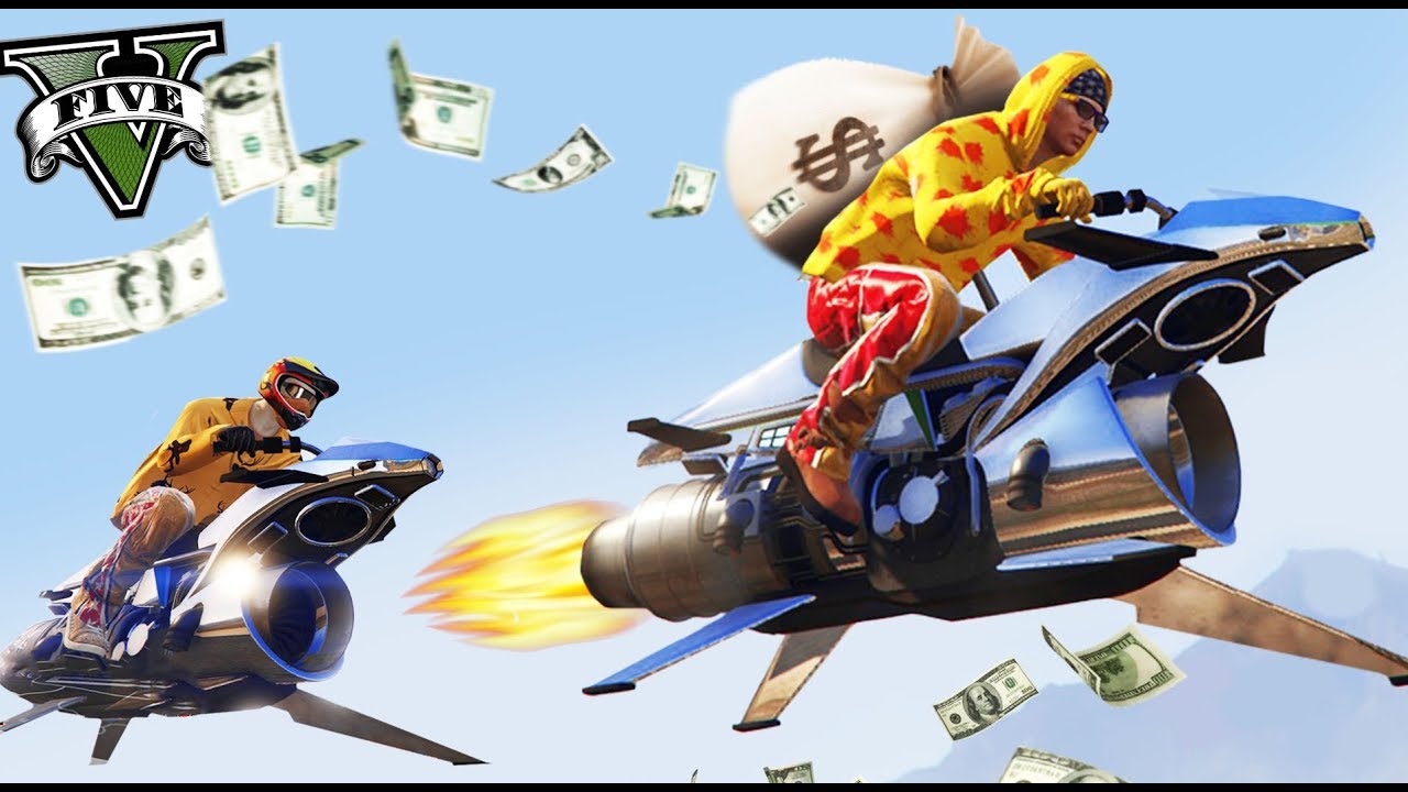 ATRACO CON MOTOS VOLADORAS!! EPICO! 😂🤣 - GTA V ROLPLAY - Nexxuz