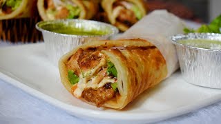 Malai boti Paratha roll with 2 sauce  || اسٹریٹ فوڈ اسٹائل ملائی بوٹی پراٹھا رول گھر پر بنائیں