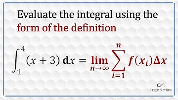 Definite integral using the form of the definition