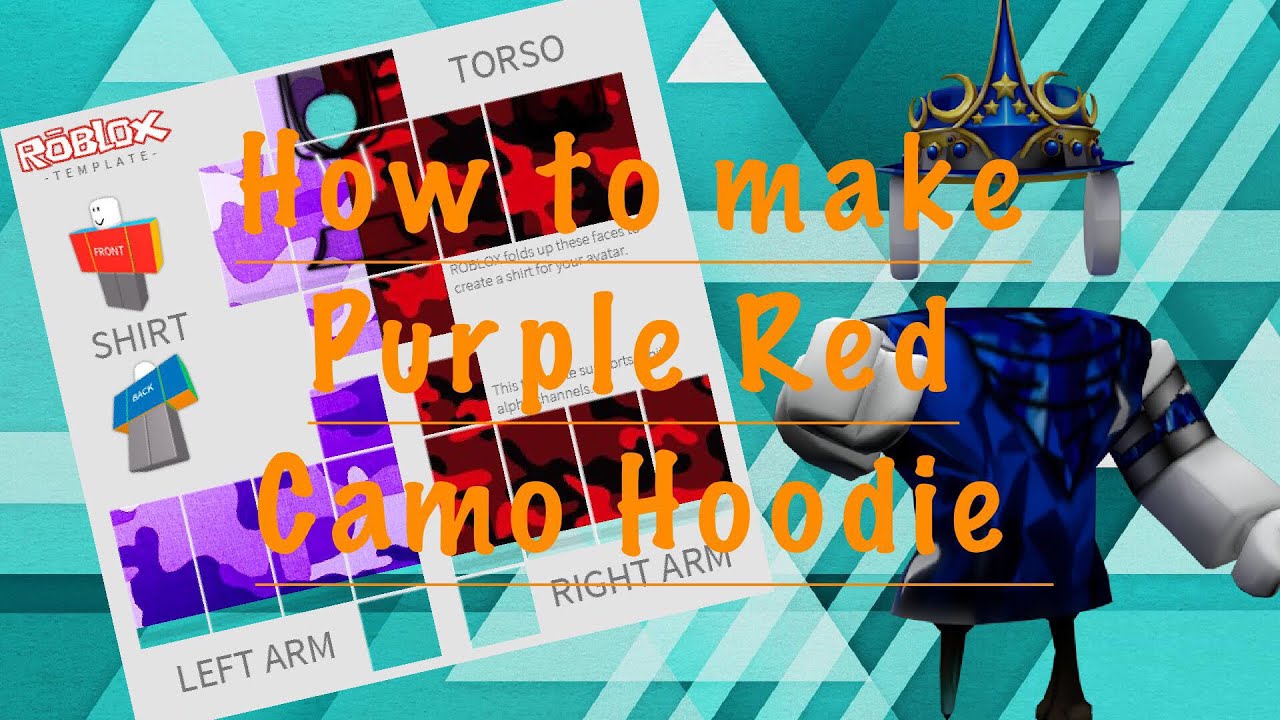 Roblox Purple Red Camo Hoodie Tutorial Mobile Device Time Lapse Youtube - camo hoodie back roblox