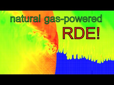 Preliminary model natural gas powered Rotating Detonation Engine