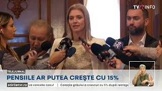 Alina Gorghiu, președintele interimar al Senatului, despre creșterea pensiilor