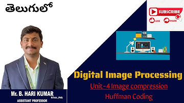 Image compression-Huffman Coding #digitalimageprocessing  #imageprocessing #intelugu