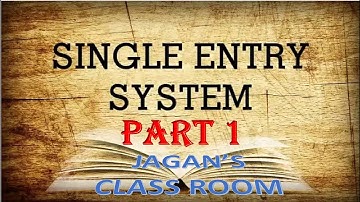 Single Entry System Part 1 - Inter 2nd year 5 marks problem (entire topic in ONE video)