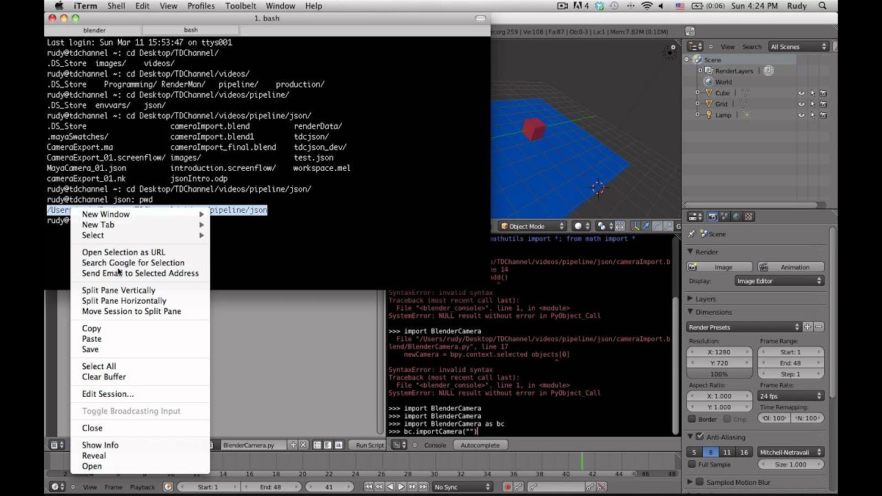 JSON Blender Camera Importer YouTube