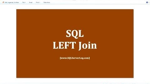 41 - SQL LEFT Join - Learn SQL from www.SQLServerLog.com [HD]