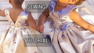 How to make a Girl Ball Dress CUTTING and STITCHING || Baby ball gown sewing tutorial