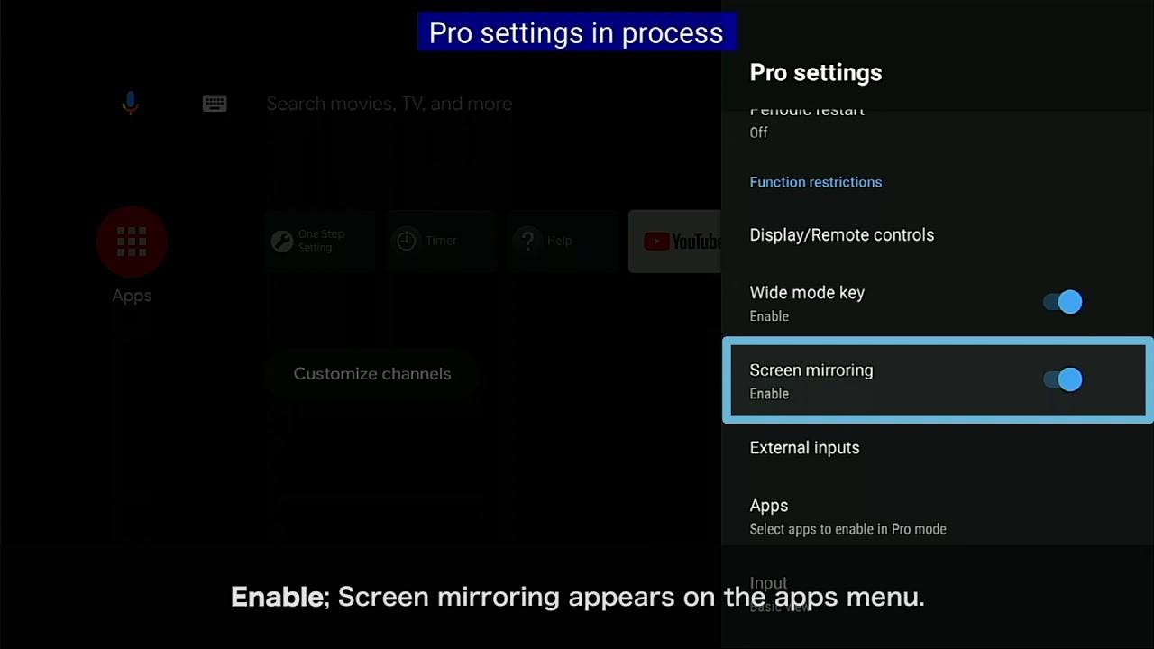 How to use screen mirroring YouTube
