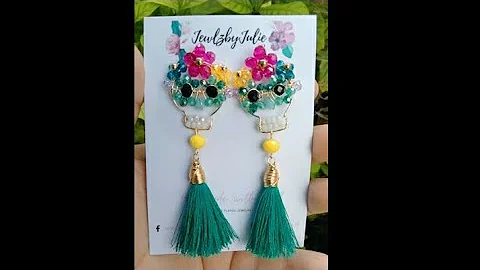 Aretes Catrina Para Dia De Los Muertos/ Sugar skul...
