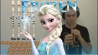 Frozen Let It Go (LIBRE SOY) Para Flauta Dulce. COMPLETISIMA!!!! + Notas Explicadas chords