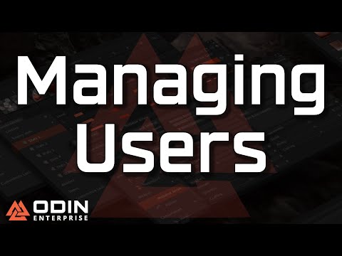Managing Users with Odin Portal