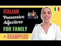 Italian Possessive Adjectives for Family + EXAMPLES