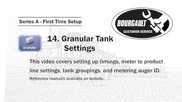 Section A.14 - Granular Tank Setup for Bourgault X35 Apollo