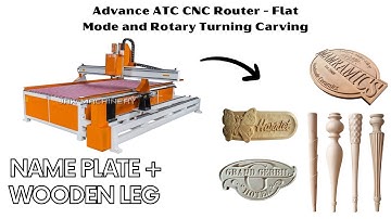Advance ATC CNC Router - Flat Mode and Rotary Turning Carving  - JAK Machinery