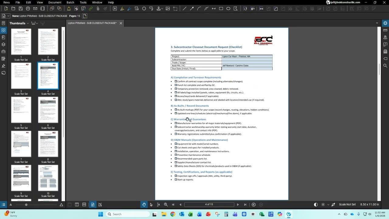 SUBCONTRACTOR | Closeout Package Overview 📋