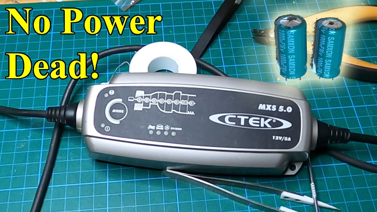 CTEK MXS 5.0 Car battery charger dead no power solution repair - Can it be  fixed? Bad capacitors? 