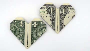 How To Make A Dollar Origami Heart With A 1$ Bill