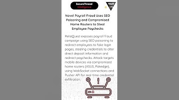 Novel Payroll Fraud Uses SEO Poisoning and Compromised Home Routers to Steal Employee Paychecks
