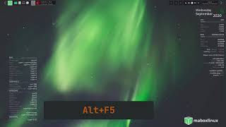 Mabox Linux - menu and sidepanels improvements