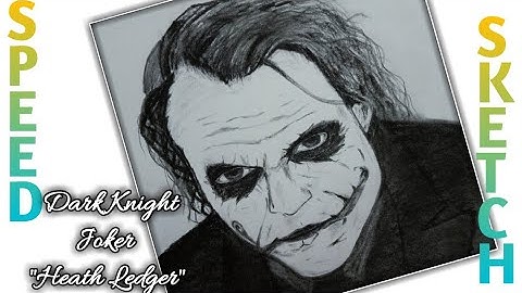 Dark Knight Joker // Joker Charcoal Drawing "Heath Ledger"