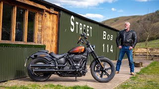 As Cool As It Gets! Harley-Davidson Street Bob 114 Cruiser/Chopper/Bobber Motorcycle Review.