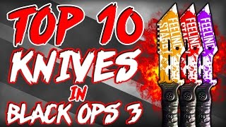 Top 10 Paint Shop Knives In Black Ops 3 Paint Shop - Ep.1 Top 10 - Top Ten Chaos