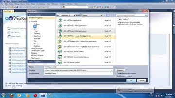 Part 1 - Start a Web Project using Visual Studio 2010