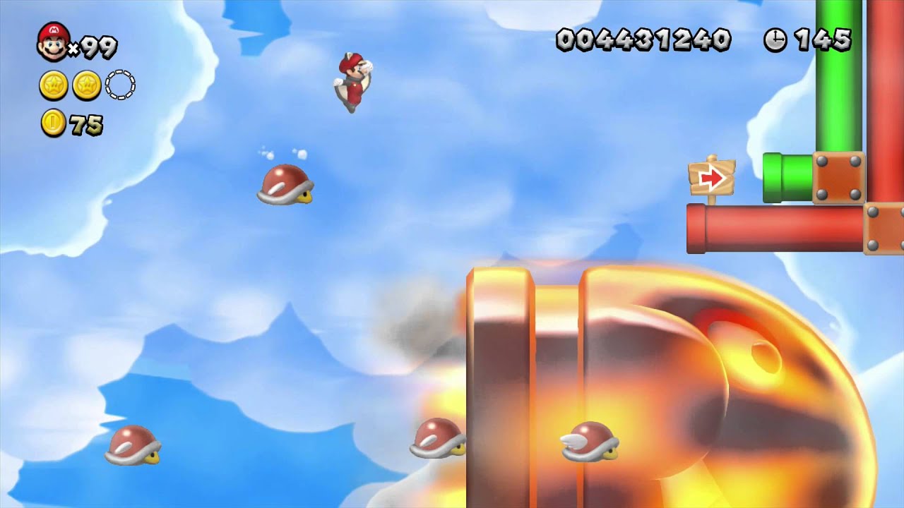 New Super Mario Bros U Soda Jungle Parabeetle Flight Of The Parabeetles Star Coins Youtube