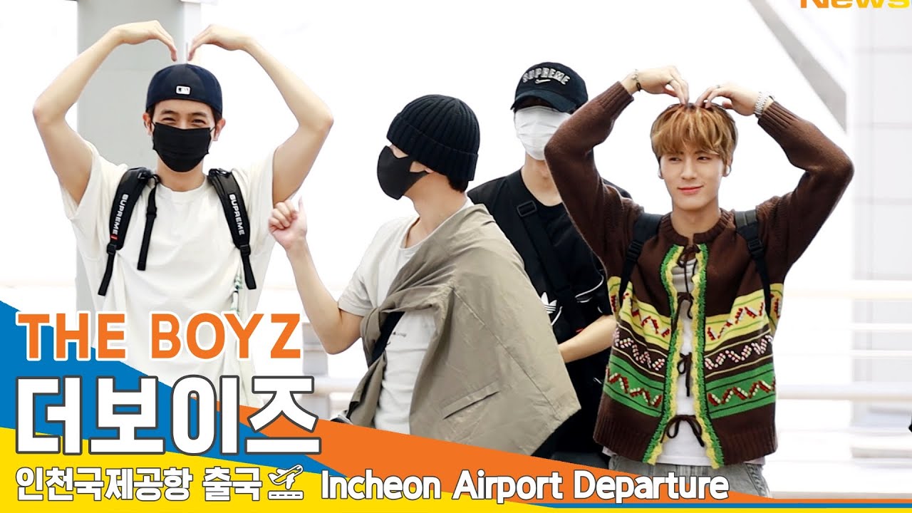 더보이즈(THE BOYZ), '더비'에게 머리 위 큰 하트 선물 (출국)✈️ICN Airport Departure 23.6.22 #Newsen