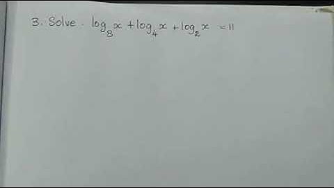 ##11maths exercise 2.12-3 | SOLVE logx base 8 +logx base 4+ log x base2=11