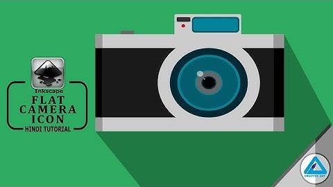 Inkscape Flat camera icon design in Hindi tutorial