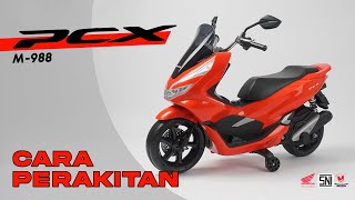 UNBOXING & PERAKITAN MOTOR AKI HONDA PCX M-988 - HONDA  LICENSED