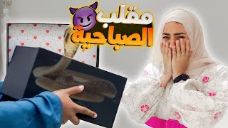 اول مقلب في العروسة الجديدة🥴 يوم الصباحية ( صوتت وطلعت تجري😂 )